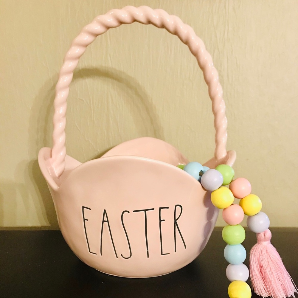 Pink Rae Dunn Easter Basket